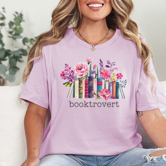 Booktrovert Floral Bookish T-Shirt