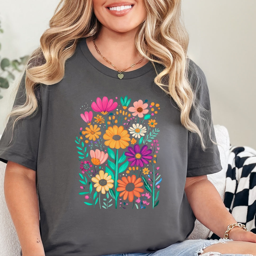 Bright Blooms Daisy Floral T-Shirt