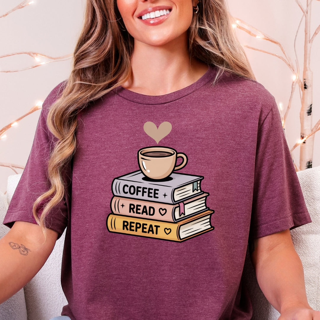 Coffee Read Repeat Bookish T-Shirt