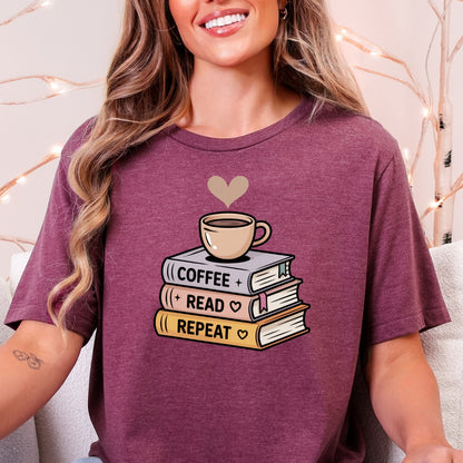 Coffee Read Repeat Bookish T-Shirt