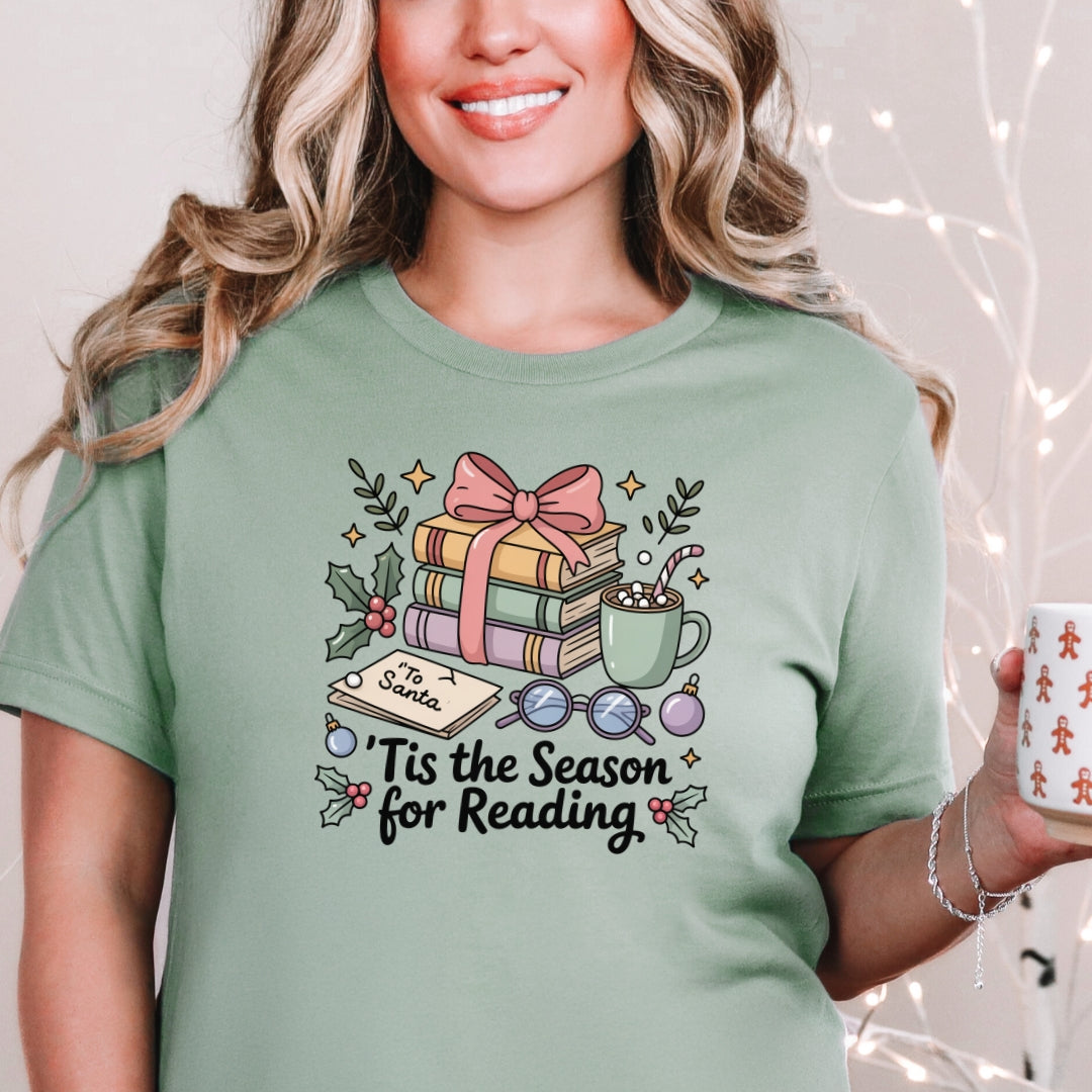 Tis the Season for Reading Bookish Christmas T-Shirt