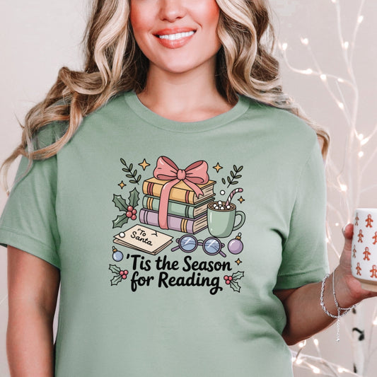 Tis the Season for Reading Bookish Christmas T-Shirt