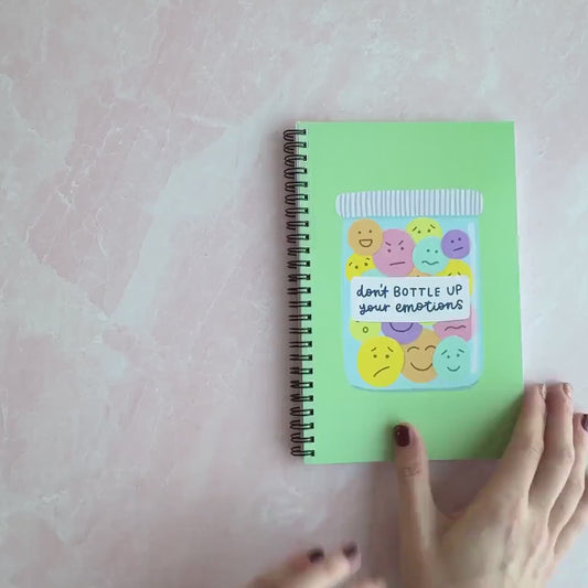 Mental Health Journal for Feelings & Anxiety - Blue Cover